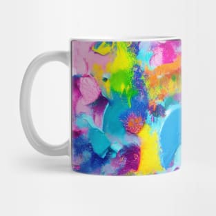 Abstract color hand painted with cool colors inspiring and wonderful pastel bright, friendly colours, beautiful, light lovely colors Mug